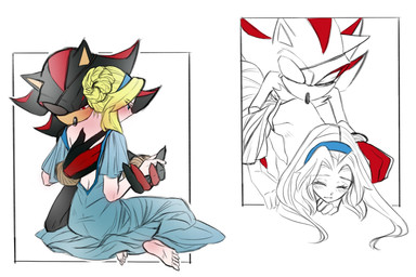 5_toes accessory alternate_universe anthro backless_dress bangs barefoot black_body black_fur blonde_hair blue_clothing blue_dress blue_eyes blue_headband blush blush_lines chest_tuft clothed clothing dress duo eye_patch eyelashes eyes_closed eyewear feet female female_human female_human/male_anthro female_on_anthro fur hair half-closed_eyes hand_holding hand_on_back headband hug human_on_anthro humanoid_feet humanoid_hands interspecies male male/female male_on_human male_on_top multicolored_body multicolored_fur narrowed_eyes on_top parted_bangs partially_clothed plantigrade red_body red_eyes red_fur red_stripes simple_background stripes suggestive tan_body tan_skin toes tuft two_tone_body two_tone_fur white_background dali6006 sega sonic_the_hedgehog_(series) maria_robotnik shadow_the_hedgehog eulipotyphlan hedgehog human mammal hi_res