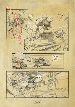 anthro arm_tattoo biped chasing claws dialogue eyelashes female female_anthro fur group hair long_hair male male_anthro onomatopoeia outside page_number red_eyes red_tattoo running sound_effects spikes spikes_(anatomy) tail tattoo text toe_claws truescorn nintendo pokemon pokemon_mystery_dungeon spike_chunsoft asche_(truescorn) clarity_(truescorn) orchid_(truescorn) generation_4_pokemon generation_5_pokemon lucario pokemon_(species) weavile zoroark 2026 absurd_res colored comic english_text hi_res huge_filesize