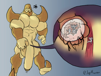 annoyed anthro arm_spikes ball_squeeze balls_eating big_muscles castration cock_and_ball_torture cock_vore eating_genitalia exoskeleton feet flaccid genital_mutilation genital_torture genitals group huge_muscles hyper hyper_genitalia inside_balls inside_penis internal macro male micro micro_in_penis muscular muscular_male mutilation oblivious penile penis shoulder_spikes size_difference smaller_pred spikes spikes_(anatomy) urethral vore walking yellow_body joyhouser cheesecake_(joyhouser) animal_humanoid arthropod arthropod_humanoid beetle canid canine humanoid insect insect_humanoid mammal 4:3 hi_res