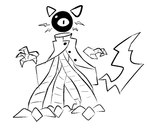 1_eye 4_legs ambiguous_gender anthro clothing coat floating_ears floating_hands floating_head floating_tail lab_coat lab_coat_only machine solo topwear whiskers atomic_cat pitri eldritch_abomination felid feline mammal robot 2022 black_and_white monochrome sketch nonbinary_(lore)