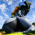 butt feet female macro not_furry nude telehypnotic nintendo the_legend_of_zelda twilight_princess midna 1:1 3d_(artwork) digital_media_(artwork) hi_res