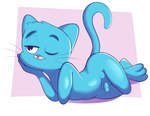 anthro blue_body blue_fur foreskin fur genitals humanoid_genitalia humanoid_penis male nude one_eye_closed penis solo young limettin cartoon_network the_amazing_world_of_gumball gumball_watterson domestic_cat felid feline felis mammal absurd_res hi_res