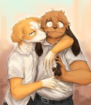 anthro clothed clothing duo fully_clothed male male/male deadbyblur smell_(mucknagabe) joseph_(mucknagabe) noi_(mucknagabe) border_collie canid canine canis collie domestic_dog herding_dog mammal pastoral_dog sheepdog hi_res