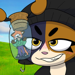 4_fingers anthro anthro_on_anthro beanie black_beanie black_body black_claws black_clothing black_eyes black_footwear black_fur black_hat black_headwear black_inner_ear black_nose black_shoes black_topwear bottomwear brown_body brown_ears brown_fur claws clothed clothed_anthro clothed_female clothed_male clothing container cork corked_bottle cute_fangs duo extreme_size_difference fangs female female_anthro fingers fish_hook fish_hook_piercing footwear fully_clothed fully_clothed_anthro fully_clothed_male fur glass glass_bottle green_clothing green_hoodie green_topwear hat headgear headwear hoodie hook imminent_vore in_container in_jar larger_anthro larger_female looking_at_another male male/female male_anthro micro orange_body orange_fur outside pants piercing pink_nose size_difference smaller_anthro smaller_male tan_body tan_fur tan_inner_ear teeth topwear yellow_eyes voregonzola epic_games fortnite gorg_(voregonzola) meow_skulls canid canine domestic_cat felid feline felis fox mammal 1:1 absurd_res hi_res sequence