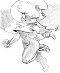 anthro clothing exposure_variation female looking_at_viewer navel solo tight_clothing kevinsano idw_publishing sega sonic_the_hedgehog_(comics) sonic_the_hedgehog_(idw) sonic_the_hedgehog_(series) tangle_the_lemur lemur mammal primate strepsirrhine 2023 hi_res monochrome sketch tagme