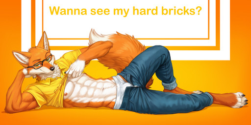 4_toes 5_fingers abs anthro areola bedroom_eyes biceps biped bottomwear briefs brown_nose bulge cheek_tuft claws clothed clothing collared_shirt digitigrade dipstick_tail eyebrows eyewear facial_tuft feet finger_claws fingers fluffy fluffy_tail fur glasses green_eyes hindpaw inner_ear_fluff looking_at_viewer lying male male_anthro markings muscular muscular_anthro muscular_male narrowed_eyes navel neck_tuft nipples on_side open_bottomwear open_clothing open_pants orange_body orange_fur pants partially_clothed paws pecs polo_shirt seductive serratus shirt smile smiling_at_viewer smirk smirking_at_viewer solo tail tail_markings toe_claws toes topwear triceps tuft underwear v-cut wearing_glasses white_body white_fur fridaflame schwaebisch_hall canid canine fox mammal red_fox true_fox digital_media_(artwork) hi_res