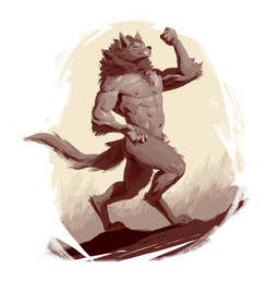 4_fingers abs anthro biceps biped digitigrade empty_eyes fingers flexing flexing_bicep looking_at_self male mouth_closed muscular muscular_anthro muscular_male neck_tuft nipples nude nude_anthro nude_male overbite pecs pose side_view snout solo standing tail tuft underbite kingarthur_i canid canine canis mammal wolf 2023 digital_drawing_(artwork) digital_media_(artwork) full-length_portrait hi_res monochrome portrait sepia