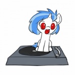 blue_hair disc female feral hair horn long_hair quadruped record record_player red_eyes short_hair simple_background solo spinning tail turntable_(record_player) white_background young young_female young_feral epilepsy_warning valcron friendship_is_magic hasbro my_little_pony mythology vinyl_scratch_(mlp) equid equine mammal mythological_creature mythological_equine unicorn 1:1 2011 animated low_res short_playtime