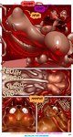 abdominal_bulge age_difference anal anal_penetration anal_vore anthro big_breasts big_penis bodily_fluids breasts cum cum_from_mouth cum_in_ass cum_in_mouth cum_inflation cum_inside cum_through dialogue excessive_cum excessive_genital_fluids genital_fluids genitals group gynomorph headlock huge_breasts huge_penis hyper hyper_genitalia hyper_penis inflation internal intersex intersex/male living_condom male penetration penis size_difference size_play sweat trio vore james_howard patreon subscribestar aamon_(james_howard) tina's_mom_(james_howard) tina_(james_howard) bat demon mammal comic hi_res