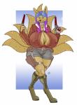 anthro bad_trigger_discipline big_breasts boots breasts canid canine cleavage clothed clothing curvy_figure female footwear fox gun handgun heterochromia hi_res huge_breasts mammal mythril_blackpaw ndragon3 nipple_outline pistol ranged_weapon solo thick_thighs voluptuous walking weapon