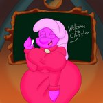 anthro bent_over big_breasts big_butt breast_squish breasts butt chalk chalkboard curvy_figure detailed_background dialogue eyelashes eyes_closed female hair hourglass_figure huge_breasts huge_butt information_board non-mammal_breasts pink_body pink_hair pink_scales scales smile solo squish talking_to_viewer teacher text thick_thighs tongue voluptuous wide_hips 3barts freddi_fish_(series) humongous_entertainment mrs._croaker fish marine 1:1 2019 8k absurd_res digital_media_(artwork) english_text hi_res