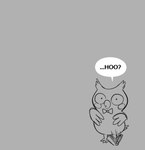 3_toes anthro beak biped blank_expression bow_tie dialogue disbelief dropping_object feet male red_cheeks shocked simple_background simple_eyes slightly_chubby solo speech_bubble standing toes wide_eyed winged_arms wings glacierclear animal_crossing nintendo blathers_(animal_crossing) avian bird owl 2022 absurd_res hi_res monochrome reaction_image sketch