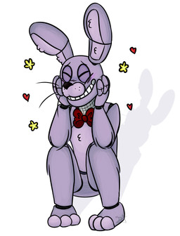 3_toes anthro black_nose chest_tuft eyes_closed feet fingers flower freckles fur heart_symbol inner_ear_fluff long_ears machine male plant purple_body purple_fur sitting solo toes tuft whiskers dompteuseartist five_nights_at_freddy's scottgames bonnie_(fnaf) animatronic lagomorph leporid mammal rabbit robot 2015