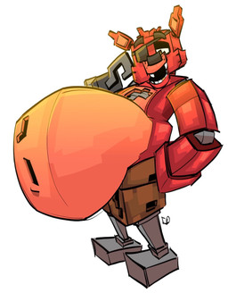 anthro belly big_belly huge_belly hyper hyper_belly looking_at_belly machine male solo itzamug fazbear_and_friends_(zamination) five_nights_at_freddy's microsoft minecraft mojang scottgames xbox_game_studios zamination foxy_(fnaf) animatronic canid canine fox mammal robot hi_res