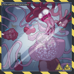 abdominal_bulge against_surface belly bodily_fluids containment containment_cell drooling explicit_source glass glowing glowing_eyes grin gynomorph intersex multiple_prey on_glass saliva smile text tongue vore sanyo2100 mob_entertainment poppy_playtime mommy_long_legs 1:1 absurd_res digital_media_(artwork) english_text hi_res
