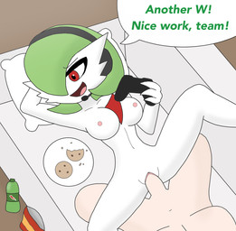 beverage beverage_bottle bottle breasts casual_sex chips_(food) container controller cookie dialogue duo electronics female female_on_human female_penetrated first_person_view food from_front_position furniture game_controller genitals headgear headphones headset human_on_humanoid human_penetrating human_penetrating_female human_penetrating_humanoid human_pov humanoid_genitalia humanoid_penetrated humanoid_penis interspecies lying lying_on_sofa male male/female male_on_humanoid male_penetrating male_penetrating_female male_penetrating_humanoid male_pov missionary_position nipples on_back on_sofa penetrating_pov penetration penile penile_penetration penis penis_in_vagina pillow pink_nipples plate pokephilia red_eyes sex soda soda_bottle sofa speech_bubble spread_legs spreading text vaginal vaginal_penetration vulva roguecolonel303 nintendo pokemon gardevoir generation_3_pokemon human humanoid mammal pokemon_(species) absurd_res english_text hi_res