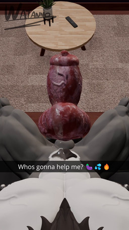 abs animal_genitalia animal_penis anthro balls big_balls big_penis bodily_fluids canine_genitalia canine_penis erection first_person_view fur genital_fluids genitals huge_penis knot male muscular muscular_anthro muscular_male nipple_piercing nipples nude pecs penis piercing precum precum_squirt solo text vein veiny_penis watanno wolber animal_humanoid canid canine canis humanoid mammal wolf 3d_(artwork) 9:16 animated digital_media_(artwork) hi_res no_sound short_playtime video