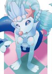 anthro blue_eyes blue_hair breasts female fin hair looking_at_viewer nipples nude open_mouth simple_background solo split_form tail water white_body lucy_kei nintendo pokemon fish generation_7_pokemon mammal marine merfolk pinniped pokemon_(species) primarina seal absurd_res digital_media_(artwork) hi_res huge_filesize