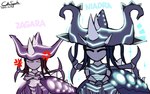 annoyed duo female feral size_difference smile cdrspark blizzard_entertainment starcraft niadra_(starcraft) zagara_(starcraft) taur zerg zerg_queen_(starcraft) 16:10 absurd_res hi_res widescreen