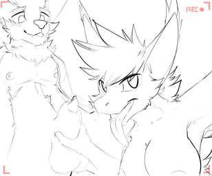 animal_genitalia animal_penis anthro balls blush bodily_fluids breasts camera_view canine_genitalia canine_penis duo female genital_fluids genitals hair handjob imminent_fellatio imminent_oral looking_pleasured male male/female nipples nude open_mouth pecs penile penis precum recording sex simple_background smile tongue tongue_out white_background pokemutt asian_mythology east_asian_mythology mythology nintendo pokemon arcanine canid canine dragon eastern_dragon generation_1_pokemon mammal mythological_creature mythological_scalie pokemon_(species) scalie black_and_white line_art monochrome unfinished