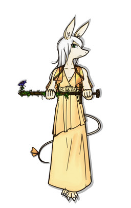 accessory anthro biped bow_(feature) bow_accessory bow_ribbon breasts claws cleavage clothed clothing dress female flower fur furgonomics glare green_eyes hair leaf long_hair looking_at_viewer melee_weapon plant ribbons simple_background solo standing sword tail tail_accessory tail_bow tail_ribbon weapon white_body white_fur white_hair unknown_artist final_fantasy final_fantasy_ix square_enix burmecian mammal rodent hi_res