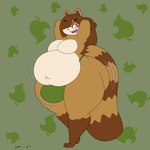 anthro brown_body brown_fur clone_breeding clothing fur green_clothing green_thong green_underwear male overweight overweight_anthro overweight_male pink_eyes tan_body tan_fur thong underwear dirtymac norithics_kusemurai canid canine mammal raccoon_dog tanuki 1:1 absurd_res hi_res