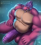 5_fingers anthro balls barazoku belly big_balls big_muscles big_pecs big_penis erection fingers foreskin genitals hair huge_balls huge_muscles huge_pecs huge_penis humanoid_genitalia humanoid_penis looking_at_viewer male musclegut muscular muscular_male nipples non-mammal_balls non-mammal_nipples obese overweight pecs penis pink_body purple_hair purple_penis smile solo vein veiny_penis noblewolfa asian_mythology east_asian_mythology mythology wish_dragon long_(wish_dragon) dragon eastern_dragon mythological_creature mythological_scalie scalie absurd_res hi_res