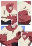 anthro clothed clothing fur growth male muscle_growth muscular muscular_anthro muscular_male pecs solo torn_clothing reclamon the_boy_and_the_beast kumatetsu hi_res