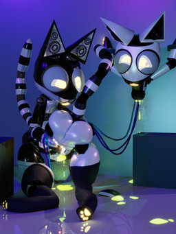 anthro bdsm big_butt bodily_fluids butt clothing colored_cum cum disassembly duo genital_fluids genitals glowing glowing_cum glowing_eyes legwear looking_pleasured machine male male/male malfunction masochism mechabare metal metallic_body metallic_penis orgasm orgasm_face radiation radioactive radioactive_waste raised_tail restraints robot_gore sadism simple_background smug smug_expression smug_face static submissive tail thigh_highs unusual_bodily_fluids unusual_cum unusual_genital_fluids wide_hips wire_play mechadove pepr_(mechadove) salt_(mechadove) bob_unit_(mechadove) domestic_cat felid feline felis mammal robot 3:4 3d_(artwork) blender_(artwork) blender_cycles_(artwork) digital_drawing_(artwork) digital_media_(artwork) hi_res
