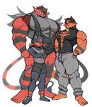 2024 abs age_difference aiden_(solard0gg0) alex_(solard0gg0) amon_(solard0gg0) anthro anthrofied areola areola_slip athletic_wear biceps big_areola big_biceps big_muscles big_nipples big_pecs big_tail biped black_arms black_bottomwear black_chest black_clothing black_ears black_face black_facial_hair black_feet black_fingers black_hair black_hoodie black_legs black_shorts black_tail black_toes black_topwear bottomwear brother_(lore) brothers_(lore) clothed clothed_anthro clothed_male clothing collar crossed_arms cute_fangs dark_bottomwear dark_clothing dark_shorts dark_tail digital_drawing_(artwork) digital_media_(artwork) evolutionary_family eyebrows facial_hair facial_markings facial_tuft family family_photo family_portrait fangs feet felid feline fingers fist generation_7_pokemon green_eyes grey_areola grey_bottomwear grey_clothing grey_inner_ear grey_neck grey_nipples grey_shirt grey_tank_top grey_topwear group gym_bottomwear gym_shorts hair hand_in_pocket hands_in_both_pockets head_markings hi_res hoodie humanoid_feet humanoid_hands incineroar litten looking_at_viewer male male/male mammal markings monotone_tail multicolored_facial_hair multicolored_hair muscle_size_difference muscular muscular_anthro muscular_arms muscular_male nintendo nipple_dip nipples orange_arms orange_body orange_clothing orange_eyebrows orange_feet orange_hoodie orange_tail orange_toes orange_topwear orange_tuft pattern_bottomwear pattern_clothing pecs plantigrade pockets pokemon pokemon_(species) pokemorph print_clothing print_hoodie print_topwear red_arms red_body red_eyebrows red_face red_facial_hair red_feet red_hair red_hands red_inner_ear red_legs red_markings red_nose red_tail red_tuft same_evolution_group serious serious_face sharp_teeth shirt shorts sibling_(lore) simple_background size_difference smile smiling_at_viewer snaggle_teeth snaggle_tooth solard0gg0 soles standing striped_arms striped_body striped_bottomwear striped_clothing striped_legs striped_markings striped_tail stripes tail tail_markings tail_size_difference tank_top teeth thick_arms thin_eyebrows toes topwear torracat trio tuft two_tone_face two_tone_facial_hair two_tone_hair two_tone_hoodie two_tone_legs two_tone_tail white_background yellow_sclera