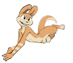 animal_genitalia anthro balls claws feet flaccid fully_sheathed fur genitals looking_up lying male nude on_front orange_body orange_fur outstretched_arms penis sheath simple_background smile solo tail white_background mindkog jak_and_daxter naughty_dog sony_corporation sony_interactive_entertainment daxter hybrid mammal mustelid musteline otter ottsel true_musteline weasel digital_media_(artwork)