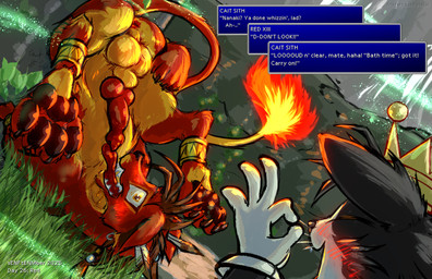 animal_genitalia animal_penis anus autofellatio balls blush bodily_fluids canine_genitalia canine_penis embarrassed feathers feral fire forest genitals gesture hand_gesture knot knotted_penis licking lifestream machine male male/male masturbation ok_sign oral oral_masturbation penile penile_masturbation penis perineum plant saliva sheath tongue tree upside_down frist44 celtic_mythology european_mythology final_fantasy final_fantasy_vii mythology square_enix cait_sith_(ff7) red_xiii cat-sith domestic_cat felid feline felis mammal robot 2025 hi_res
