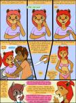 3:4 age_regression anthro clothed clothing collaboration comic dialogue digital_media_(artwork) duo english_text felid hair hi_res kammypup_(artist) mammal red_hair runt_(artist) speech_bubble text young