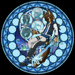 adolescent age_difference anthro clothed clothed_anthro clothed_male clothing eyes_closed eyewear fully_clothed fully_clothed_anthro fully_clothed_male glasses keyblade looking_at_viewer male melee_weapon older_male snowflake snowflake_pattern stained_glass weapon young young_anthro young_male frostedchase kingdom_hearts square_enix amber_(frostedchase) chase_(frostedchase) max_(frostedchase) richard_(frostedchase) skye_(frostedchase) canid canine canis domestic_dog fennec_fox fox german_shepherd herding_dog mammal pastoral_dog true_fox absurd_res hi_res huge_filesize adopted_(lore) brother_(lore) father_(lore) parent_(lore) sibling_(lore) son_(lore)