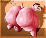 anthro anus backsack balls bent_over big_balls big_butt bodily_fluids butt butt_expansion butt_focus curvy_figure dripping exclamation_point expansion expansion_sound_effect fur genital_fluids genitals huge_butt huge_hips humanoid_genitalia humanoid_penis hyper hyper_butt leaking_precum looking_at_butt looking_at_own_butt looking_back male obese obese_anthro obese_male onomatopoeia overweight overweight_anthro overweight_male penis pink_body pink_fur precum precum_drip presenting presenting_hindquarters rear_view simple_background solo sound_effects surprise tail teapot_(body_type) text thick_thighs wide_hips sleepyinu cartoon_network courage_the_cowardly_dog courage_the_cowardly_dog_(character) beagle canid canine canis domestic_dog hunting_dog mammal scent_hound 2024 6:5 hi_res