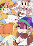 anthro big_breasts big_butt bottomwear breasts butt clothing female group hotpants lipstick makeup shirt shorts tank_top topwear starfinga ape_escape donkey_kong_(series) hooters nintendo pokemon samba_de_amigo sega sony_corporation sony_interactive_entertainment super_monkey_ball amiga meemee tiny_kong ape generation_1_pokemon haplorhine mammal mankey pokemon_(species) primate hi_res