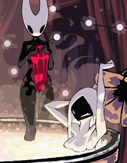 anthro bath bathing black_body breasts collarbone duo female nude partially_submerged raised_arm towel water white_body shantysixix hollow_knight:_silksong hollow_knight_(franchise) team_cherry hornet_(hollow_knight) lace_(hollow_knight:_silksong) arthropod insect 2025 hi_res