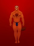 anthro body_hair bouncing_bulge bulge chest_hair ear_motion facial_hair fur happy_trail looking_at_viewer male muscular muscular_male nipples pecs simple_background solo tail tail_motion tailwag walk_cycle walking olivepup_00 beauty_and_the_beast disney beast_(disney) 3:4 animated short_playtime