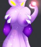 apode big_breasts breasts claws curvy_figure electronics female glistening holding_breast legless long_torso nipples non-mammal_breasts non-mammal_nipples nude phone purple_body purple_nipples purple_skin selfie serpentine small_waist snake_hood solo wide_hips r-mk nintendo pokemon violet_(r-mk) arbok draconcopode generation_1_pokemon naga pokemon_(species) reptile scalie snake digital_media_(artwork) hi_res