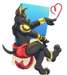 anthro bottomwear claws clothed clothing loincloth loincloth_only male paws solo tail topless topless_male marmadoodles_(artist) adastra adastra_(series) echo_project khemia neferu_(adastra) canid canine canis jackal mammal hi_res