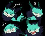 blue_eyes expressions facial_expressions grumpy mane sassy shocked solo blitzdrachin conditional_dnp lamneus daenanguis monster reptile scalie 2023 alpha_channel