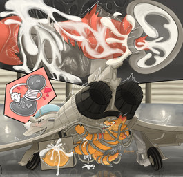 aggressive_fertilization aircraft ambiguous_fluids animal_genitalia animal_penis anthro balls balls_deep bite blush bodily_fluids breath butt canine_genitalia canine_penis cervical_penetration cervix claws cum cum_drip cum_inside deep_throat dripping duo ejaculation fangs fur genital_fluids genitals green_eyes grin impregnation internal intersex intersex/male intersex_impregnation knot knotting machine male markings motion_lines onomatopoeia open_mouth oral oral_penetration orange_body orange_fur orgasm orgasm_face ovum panting paws penetration penis precum rear_view red_markings saliva saliva_drip saliva_string slit_penetration slit_play smile sound_effects sperm_cell sweat sweatdrop tail teeth tendrils text tongue tongue_out vehicle wheel wrapped_arms yellow_eyes chilliad eurofighter_typhoon chilliad_(oc) mathias_(cryz) canid canine canis dingo dire_aircraft dire_machine dire_vehicle living_aircraft living_machine living_vehicle mammal hi_res