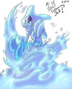 ambiguous_gender angry brain claws not_furry organs solo splash water thefuckingdevil sega sonic_adventure sonic_the_hedgehog_(series) chaos_(sonic) elemental_creature humanoid water_creature 2004