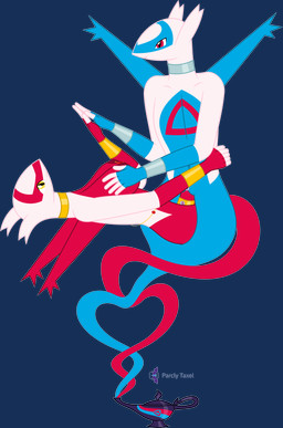 accessory andromorph andromorph/gynomorph anthro areola big_breasts blue_body breasts clitoris clitoris_piercing cock_ring collar cowgirl_position cuff_(restraint) duo eye_contact floating from_front_position genital_piercing genitals gold_(metal) gold_jewelry gynomorph hand_on_another's_breast hand_on_breast heart_symbol intersex intersex/intersex jewelry looking_at_another magic_lamp mega_stone multicolored_body navel nipple_piercing nipples on_bottom on_top penetration penis penis_accessory penis_jewelry piercing pokemorph red_body red_eyes restraints sex silver_(metal) silver_jewelry simple_background smile text transparent_background vaginal vaginal_penetration vulva white_body wrist_cuffs yellow_eyes parclytaxel nintendo pokemon layla_(shockwave) yashim_(shockwave) generation_3_pokemon genie latias latios legendary_pokemon pokemon_(species) 2025 absurd_res alpha_channel artist_name digital_media_(artwork) hi_res inkscape_(artwork) signature