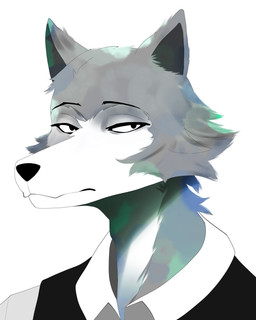anthro clothing front_view fur grey_body grey_fur male school_uniform solo uniform enoxarts beastars legoshi_(beastars) canid canine canis mammal wolf absurd_res clip_studio_paint_(artwork) digital_media_(artwork) hi_res portrait