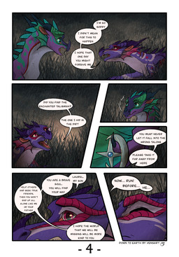 ambiguous_gender cloud cloudy_sky dialogue duo fangs feral frill_(anatomy) grass green_body green_eyes green_scales horn long_neck looking_at_another lying membrane_(anatomy) membranous_frill on_front outside plant purple_body purple_scales raining red_eyes scales sky speech_bubble talking_to_another teeth text vensart mythology wings_of_fire laurel_(vensart) dragon mythological_creature mythological_scalie rainwing_(wof) scalie comic english_text hi_res