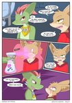 anthro aphrodisiac clothed clothing comic conditional_dnp dialogue duo english_text felid fur green_body green_skin hi_res lizard male male/male mammal mind_control paliken potion red_eyes reptile scalie text url yellow_body yellow_eyes yellow_fur