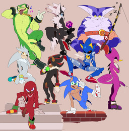 andromorph anthro anus balls belly belt big_penis black_body black_fur blue_body blue_fur bodily_fluids bracelet butt chain_necklace chaos_emerald clothing crossgender curled_tail dark_body dark_skin dripping electronics erection eyes_closed facial_horn fishing_rod flaccid footwear footwear_only fur gem genital_fluids genitals green_body green_scales group headphones horn humanoid_genitalia humanoid_penis intersex jewelry listening_to_music male mastectomy_scar mostly_nude mta_crossgender mti_crossgender muscular muscular_anthro muscular_male necklace nose_horn overweight overweight_anthro overweight_male penis perineum precum precum_drip purple_body purple_scales red_body red_fur saggy_balls scales scar sharp_teeth shoes shoes_only sleeping sound_effects tail teeth vowelless vowelless_sound_effect vulva zzz nerunaur sega sonic_forces sonic_the_hedgehog_(series) big_the_cat espio_the_chameleon infinite_(sonic) knuckles_the_echidna metal_sonic shadow_the_hedgehog silver_the_hedgehog vector_the_crocodile canid canine canis chameleon crocodile crocodilian domestic_cat echidna eulipotyphlan felid feline felis hedgehog lizard mammal monotreme reptile robot_anthro scalie wolf absurd_res hi_res
