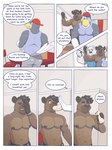 anthro burrito butt clothed clothing dialogue food holding_knife holding_object humor knife male muscular nipples notched_ear open_mouth profanity text topless weapon yellow_sclera rain-yatsu cheech curt_(rainyatsu) avian bear bird hyena mammal polar_bear spotted_hyena ursine 3:4 comic english_text hi_res trans_(lore) trans_man_(lore)