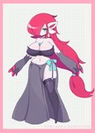 alternate_color blue_eyes clothing female garter_straps hair legwear nub_feet red_hair skindentation solo stockings clarevoir nintendo pokemon dusk_(psyke) gardevoir generation_3_pokemon generation_5_pokemon humanoid hybrid pokemon_(species) zoroark absurd_res hi_res